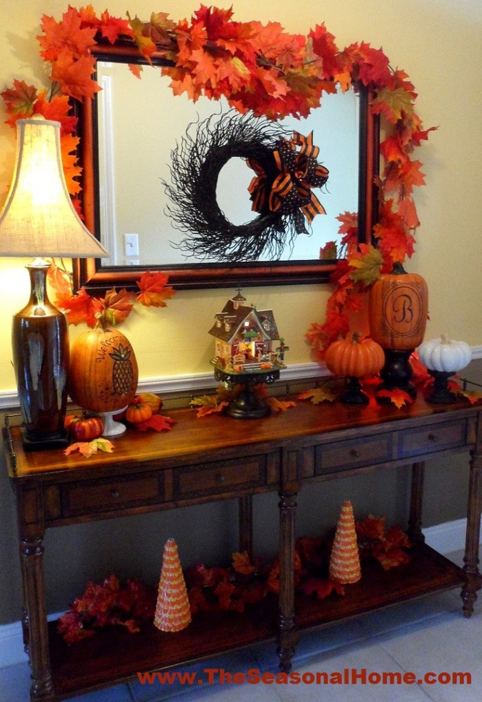 FALL, in the foyer  Fall thanksgiving decor, Autumn decorating