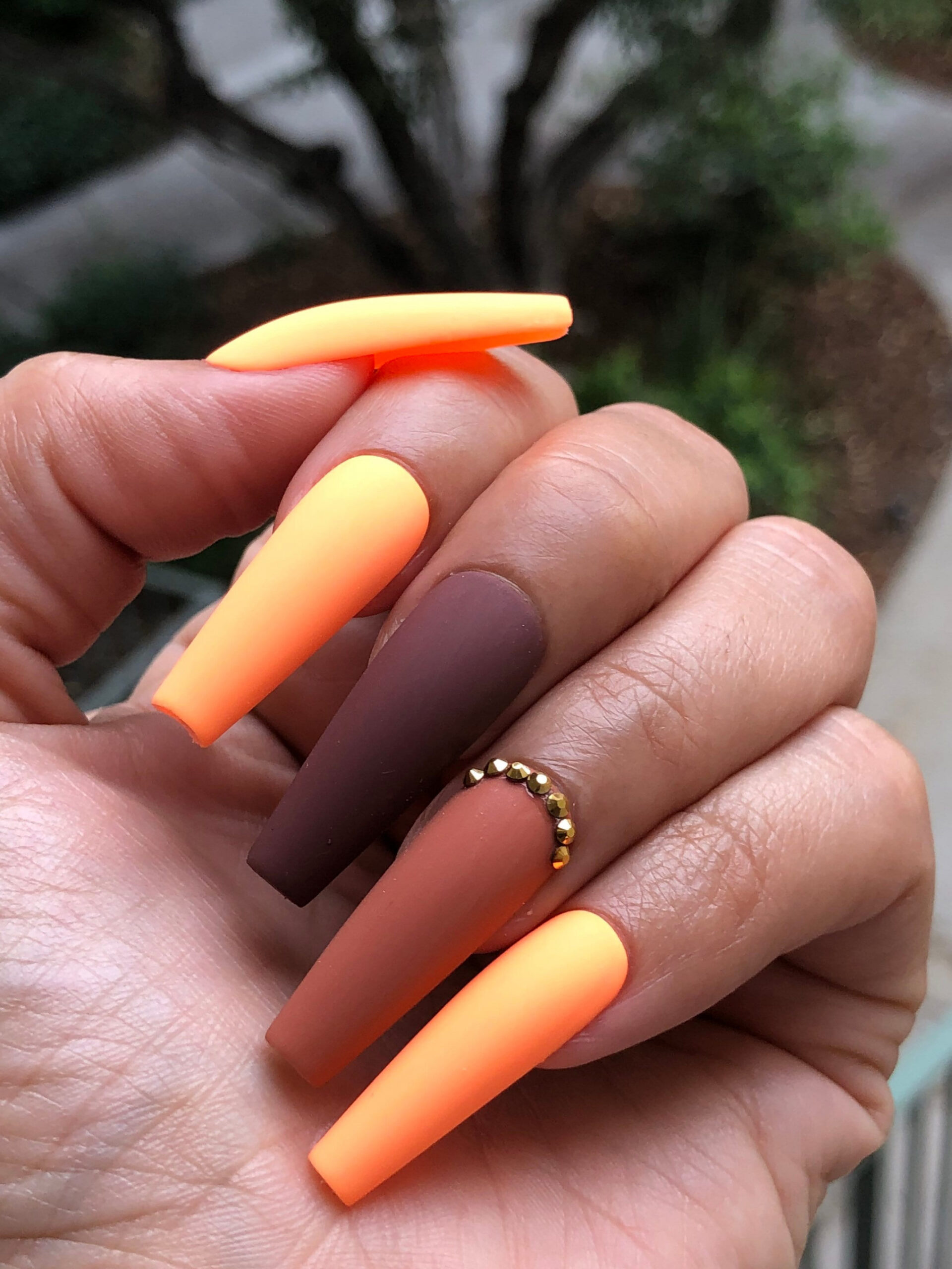 Fall nails November nails thanksgiving nails long nails - Etsy