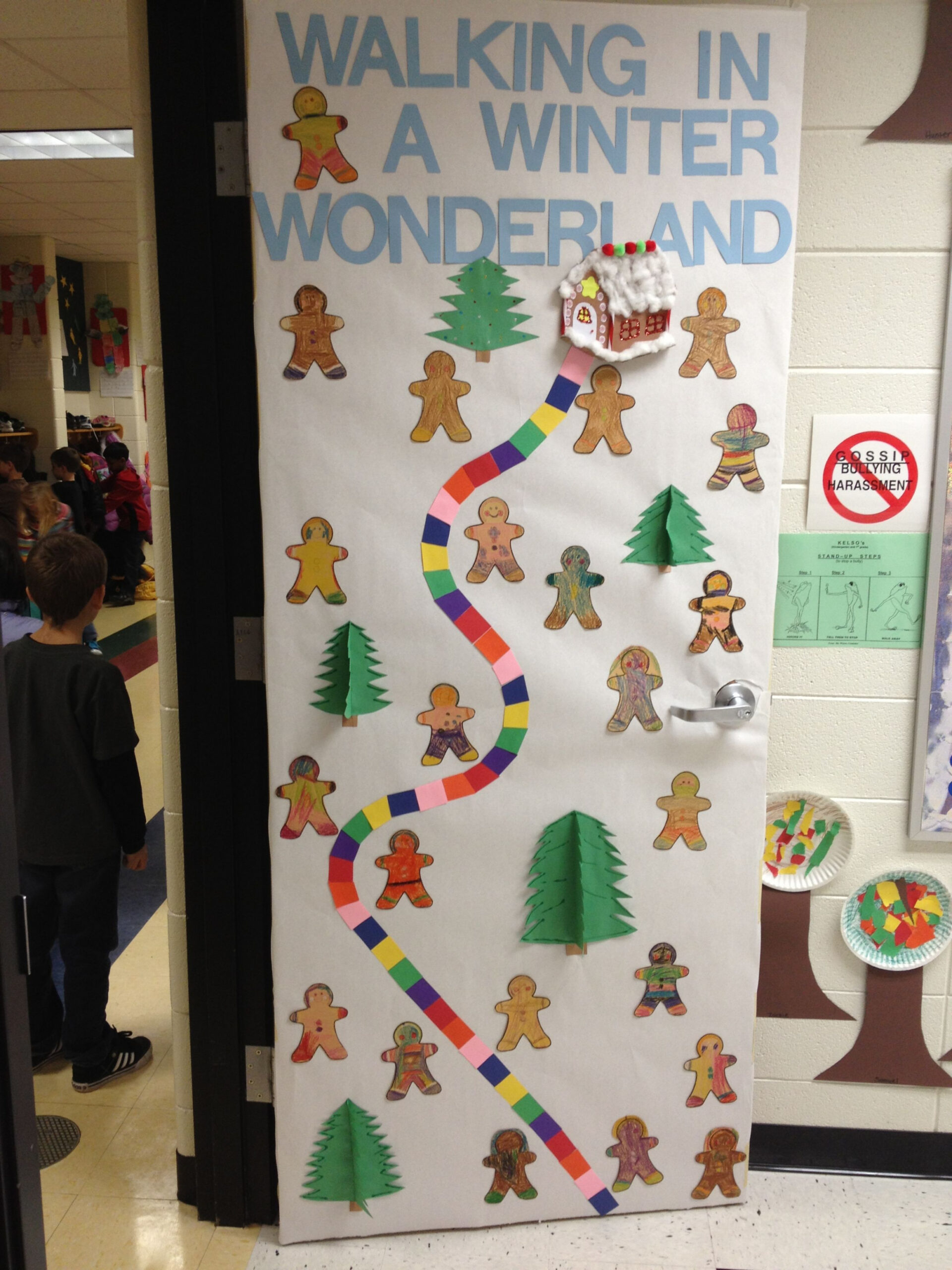 Festive December Door Decor Idea for Christmas Contest at School