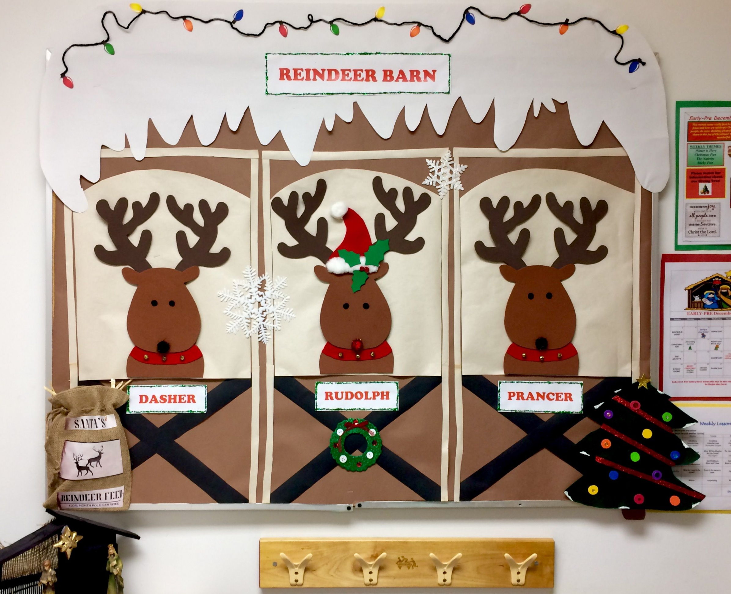 Festive Reindeer Bulletin Board