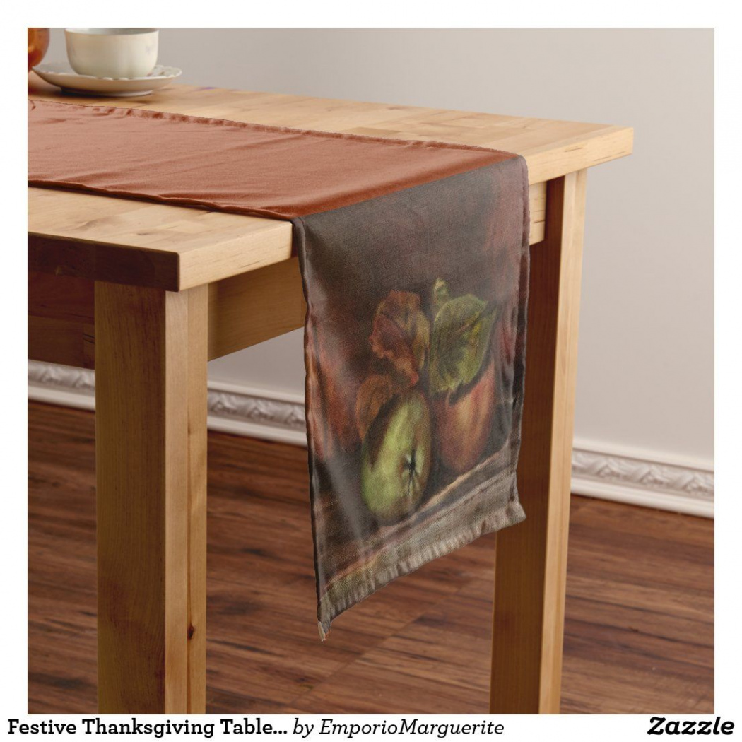 Festive Thanksgiving Table Runner  Zazzle  Thanksgiving table