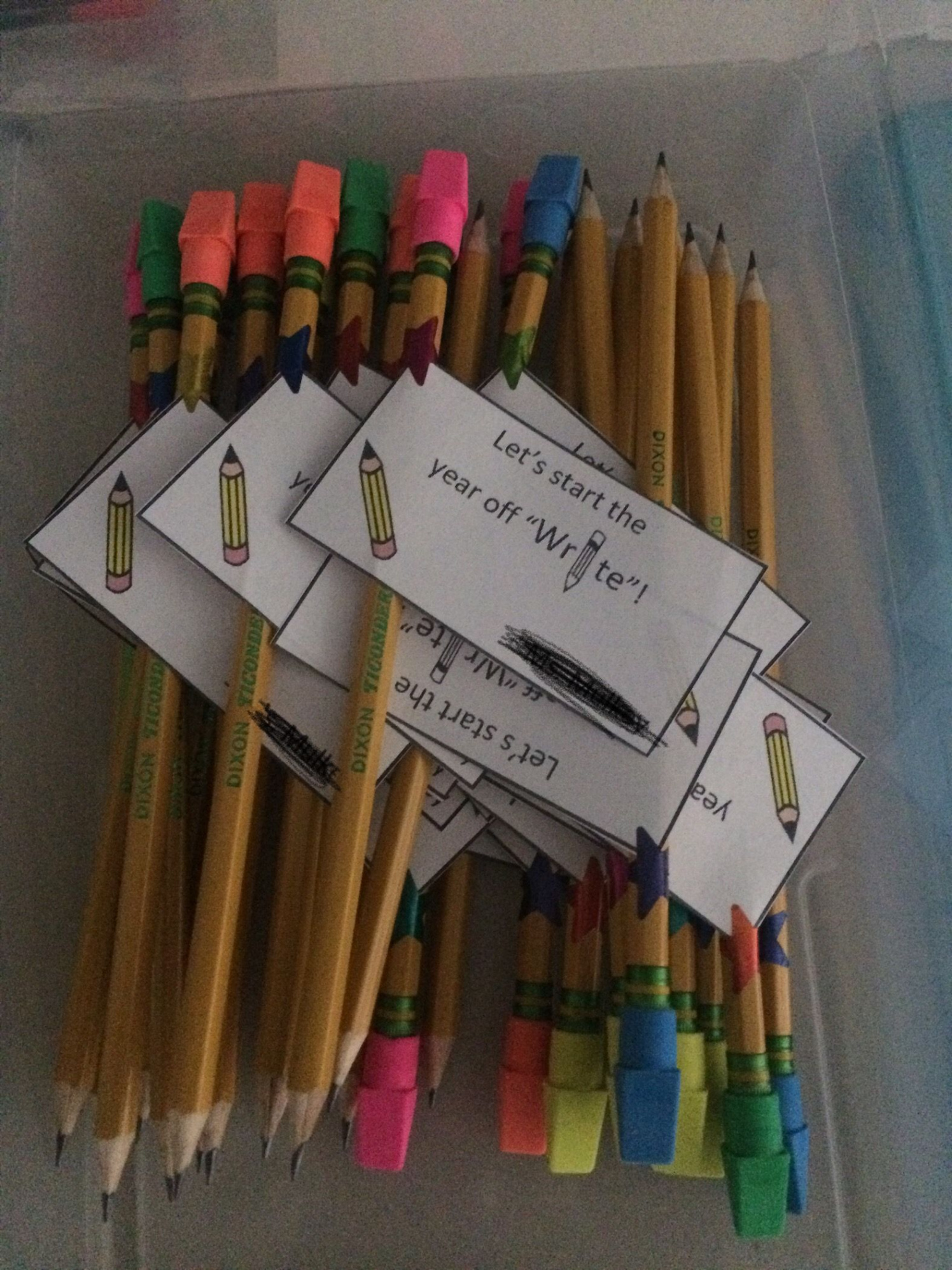 First day of school - First year of teaching - Pencil gift for