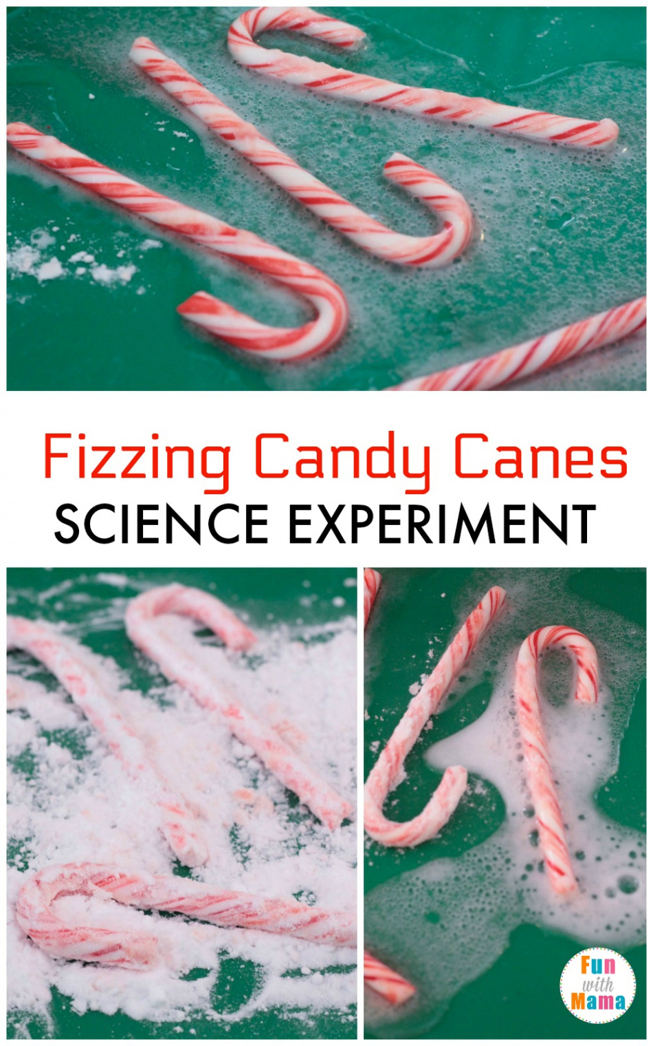 Fizzing Christmas Science Baking Soda Experiments - Fun with Mama