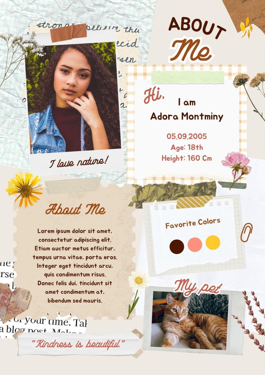 Free all about me poster templates to edit online  Canva