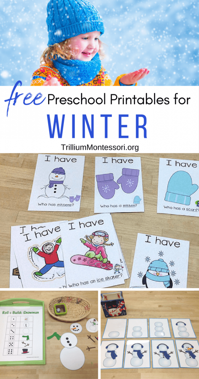 Free Preschool Printables for Winter