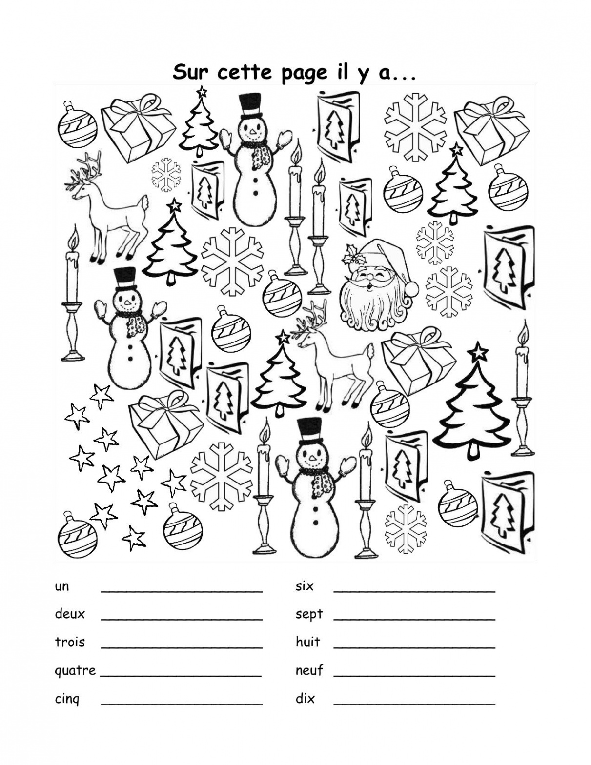 French Christmas Worksheets  Noel en france, Jeux noel