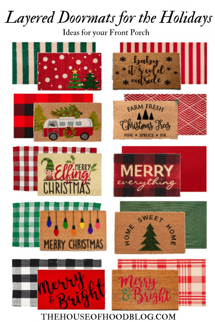 Front Porch Doormat Layering Ideas for the Holidays -