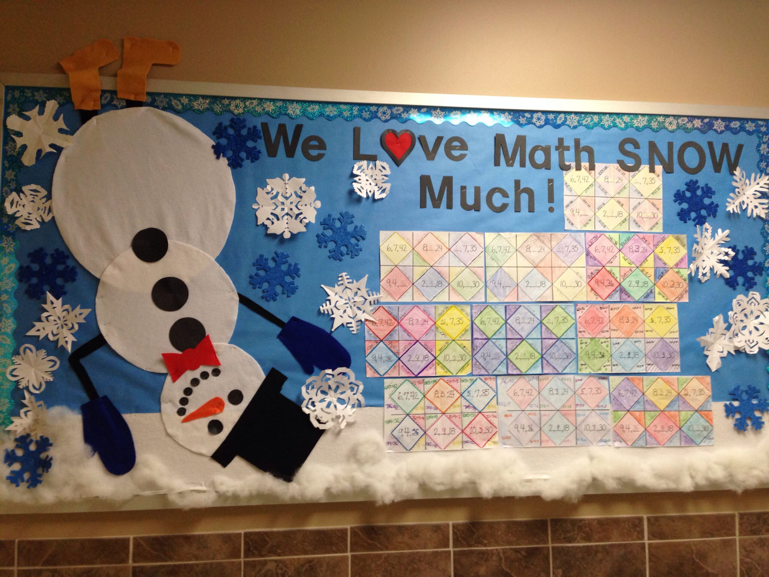 Fun winter bulletin board