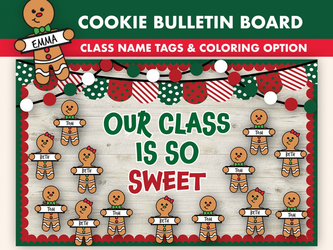 Gingerbread Christmas Bulletin Board Kit December Bulletin Boards