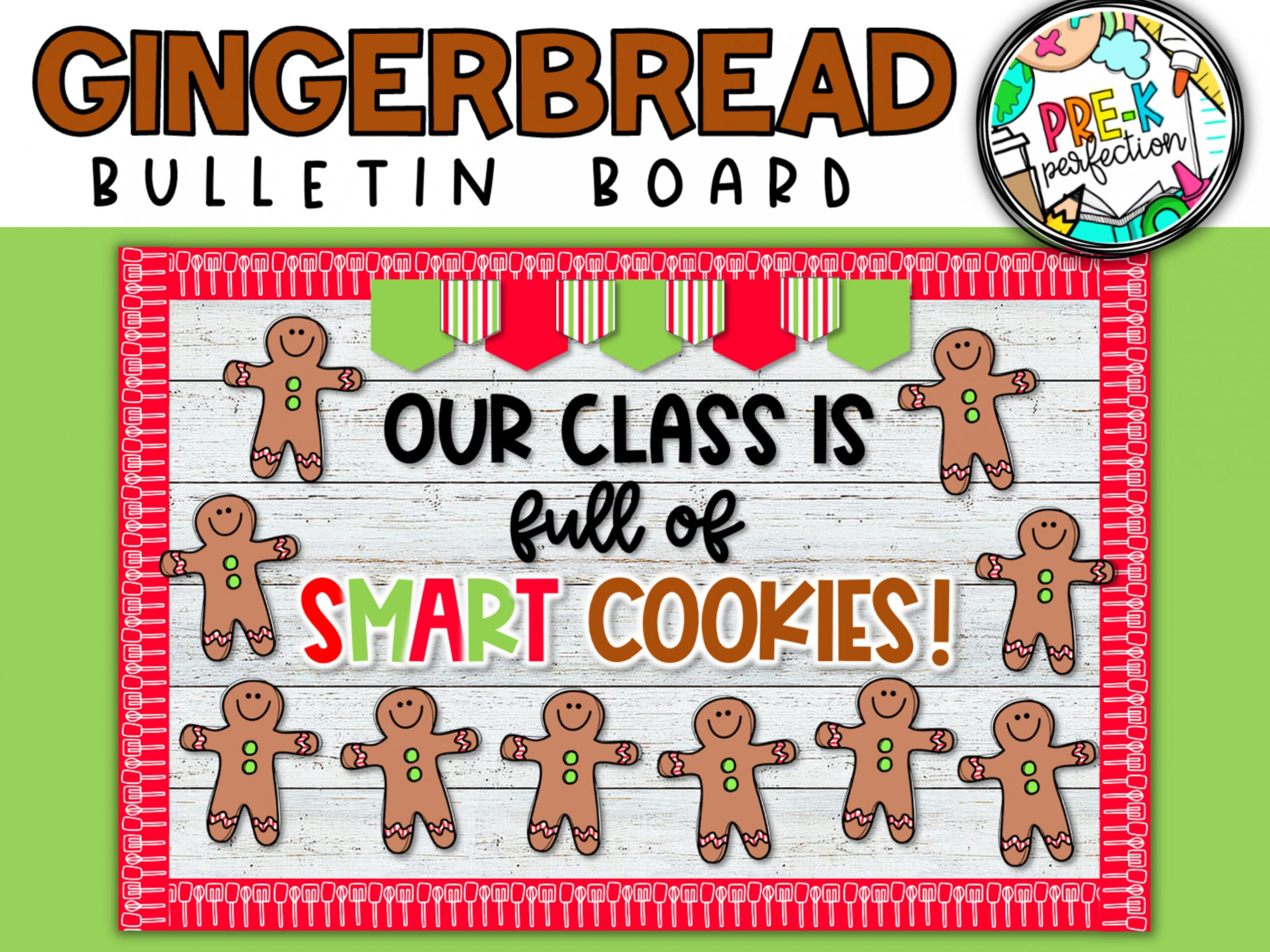 Gingerbread Cookie Bulletin Board Gingerbread Men Bulletin - Etsy