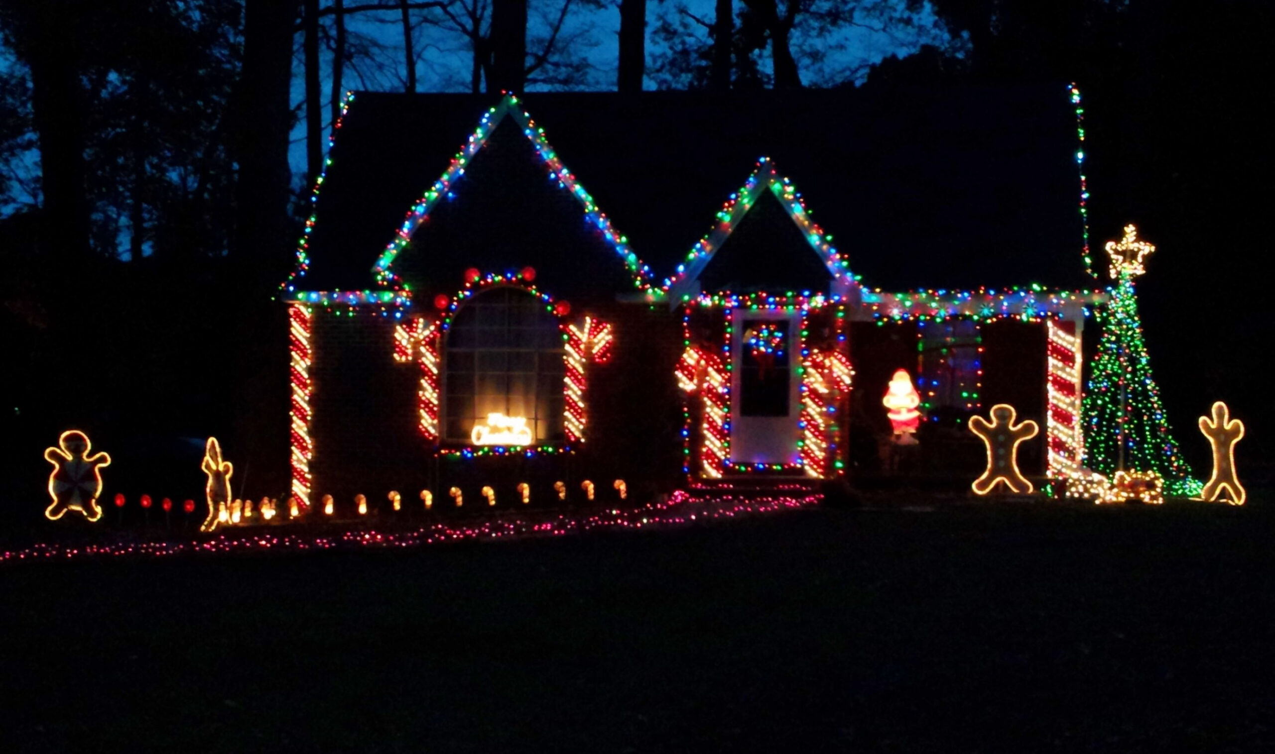 gingerbread house all decorated for Christmas  Outdoor christmas