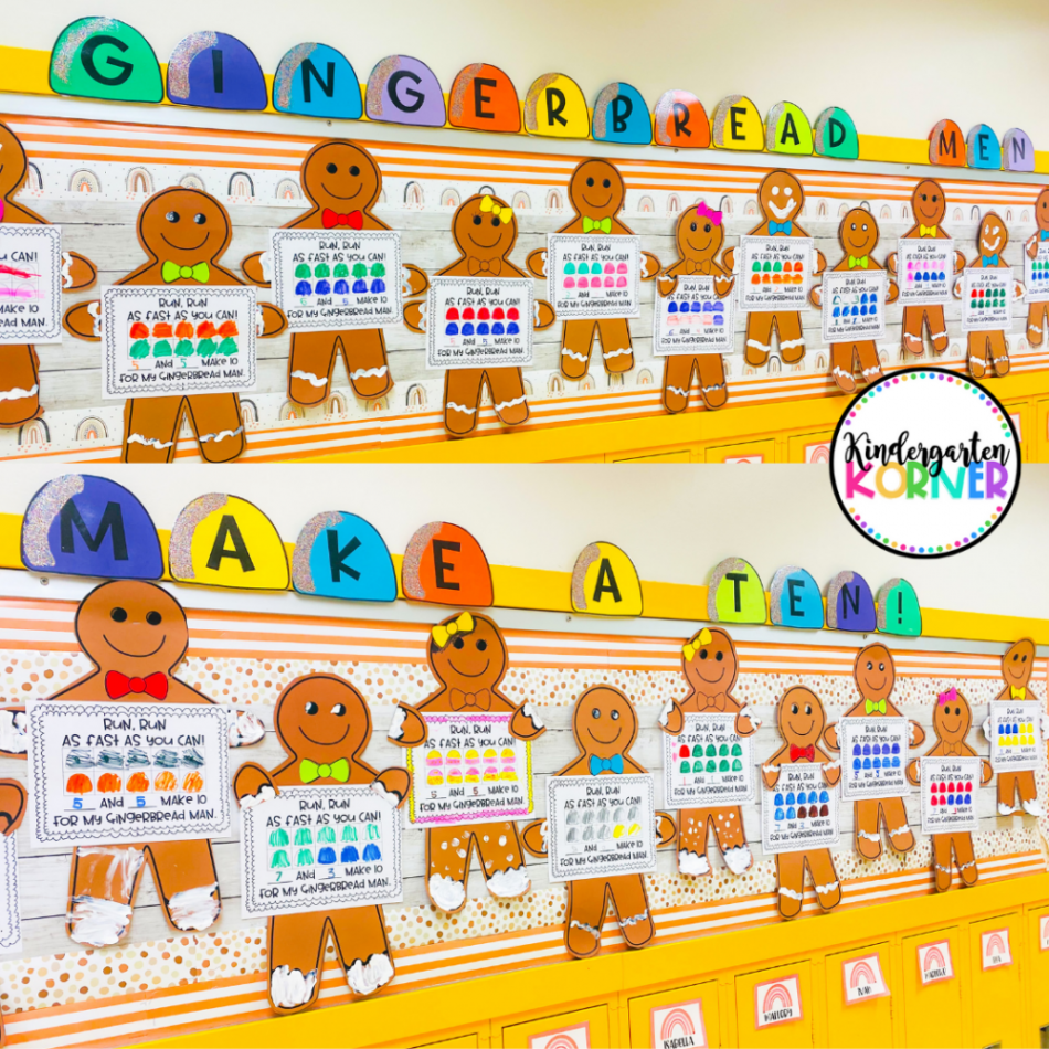 Gingerbread Men Bulletin Board  Gingerbread Man Craft, How-to Writing, and  Math  Kindergarten, st