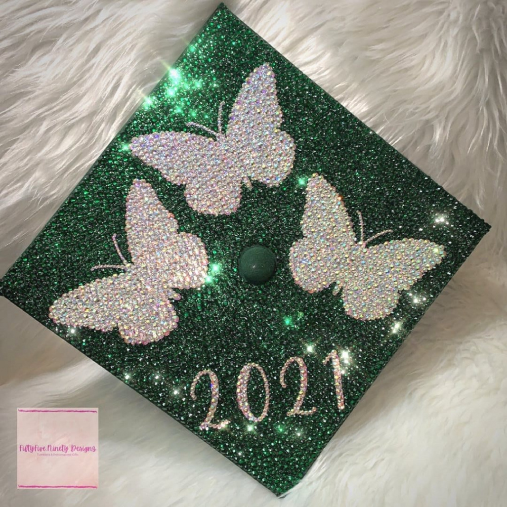 Graduation Cap Customized Graduation Cap Rhinestoned Bling - Etsy