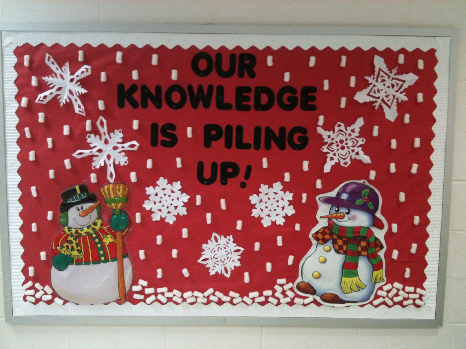 Great winter bulletin board - D snow Our knowledge is piling up