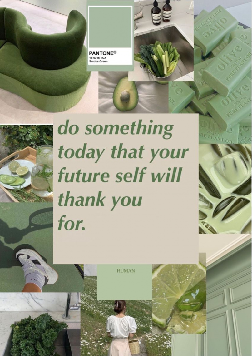 green vision board  Healthy lifestyle inspiration, Pastel theme