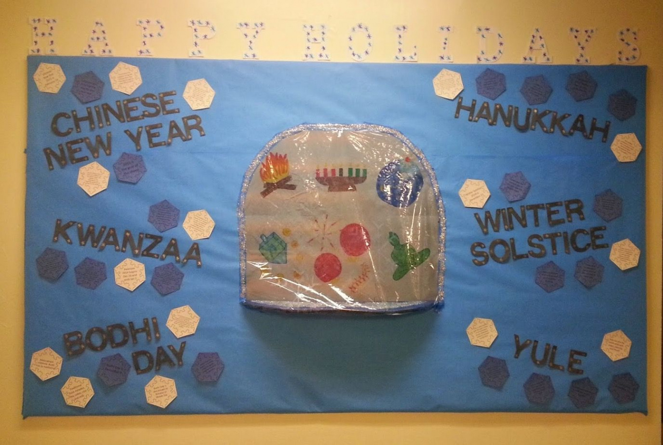 Happy Holidays Bulletin Board  Holiday bulletin boards, Kwanzaa