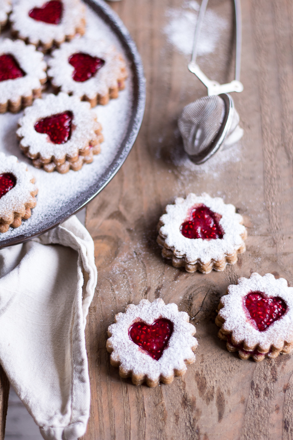 Healthy Peanut Butter & Jelly Christmas Cookies (German Spitzbuben)