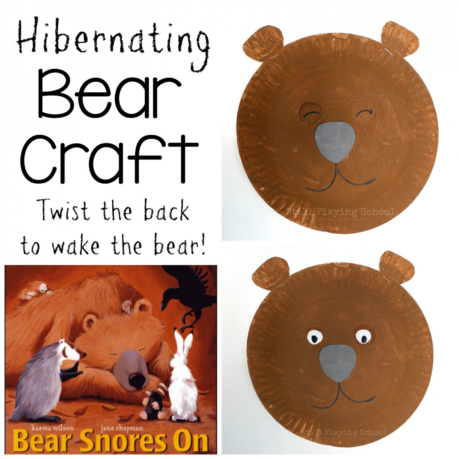 Hibernating Bear Craft for Kids  Still Playing School