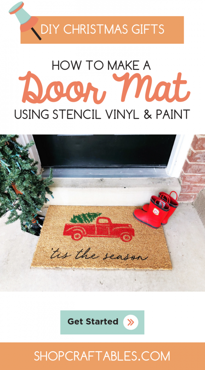 Holiday DIY: How to Make a Doormat Using Stencil Vinyl and Paint