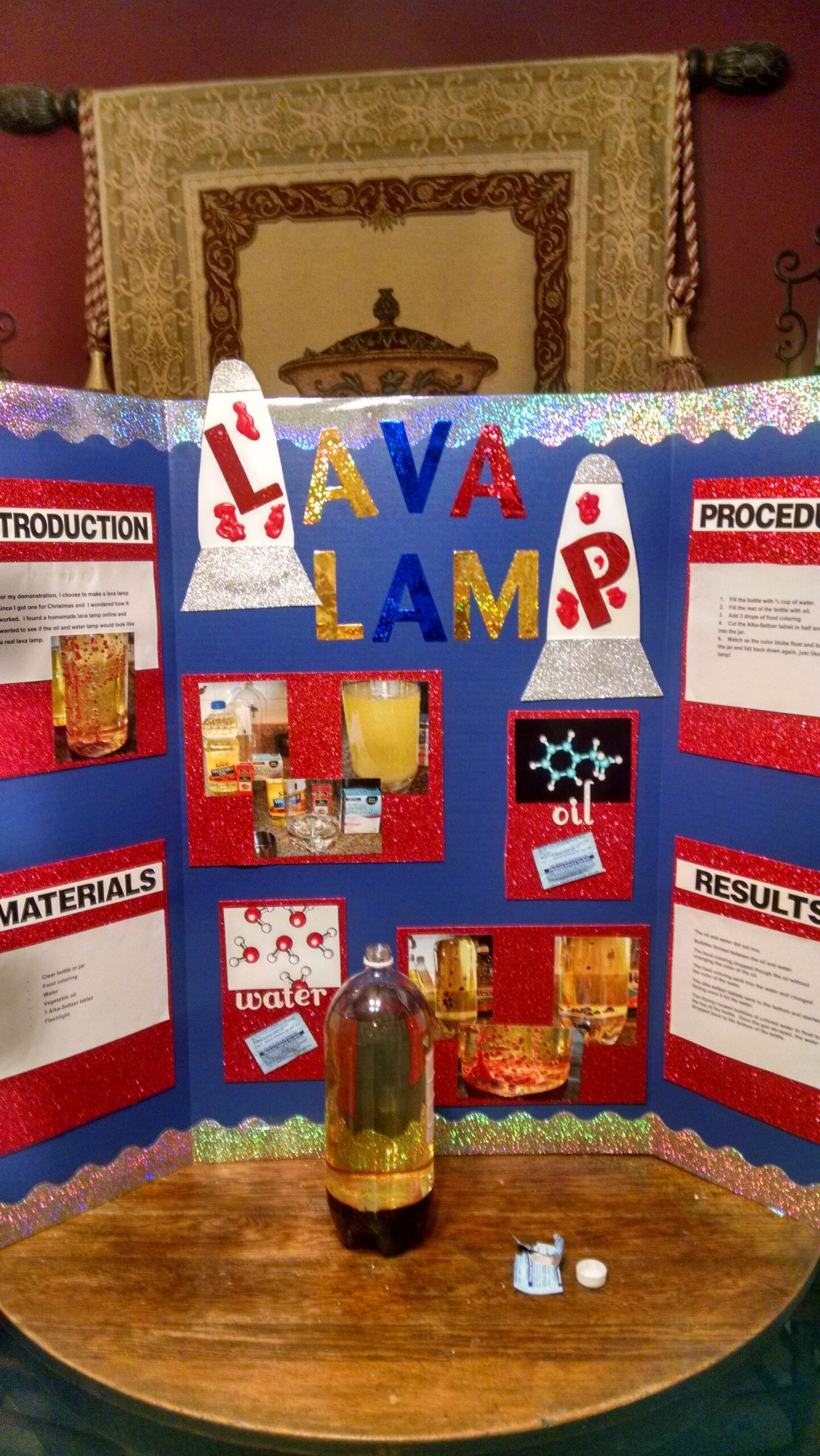 Homemade Lava Lamp Science Fair Project #LavaLamp  Kindergarten