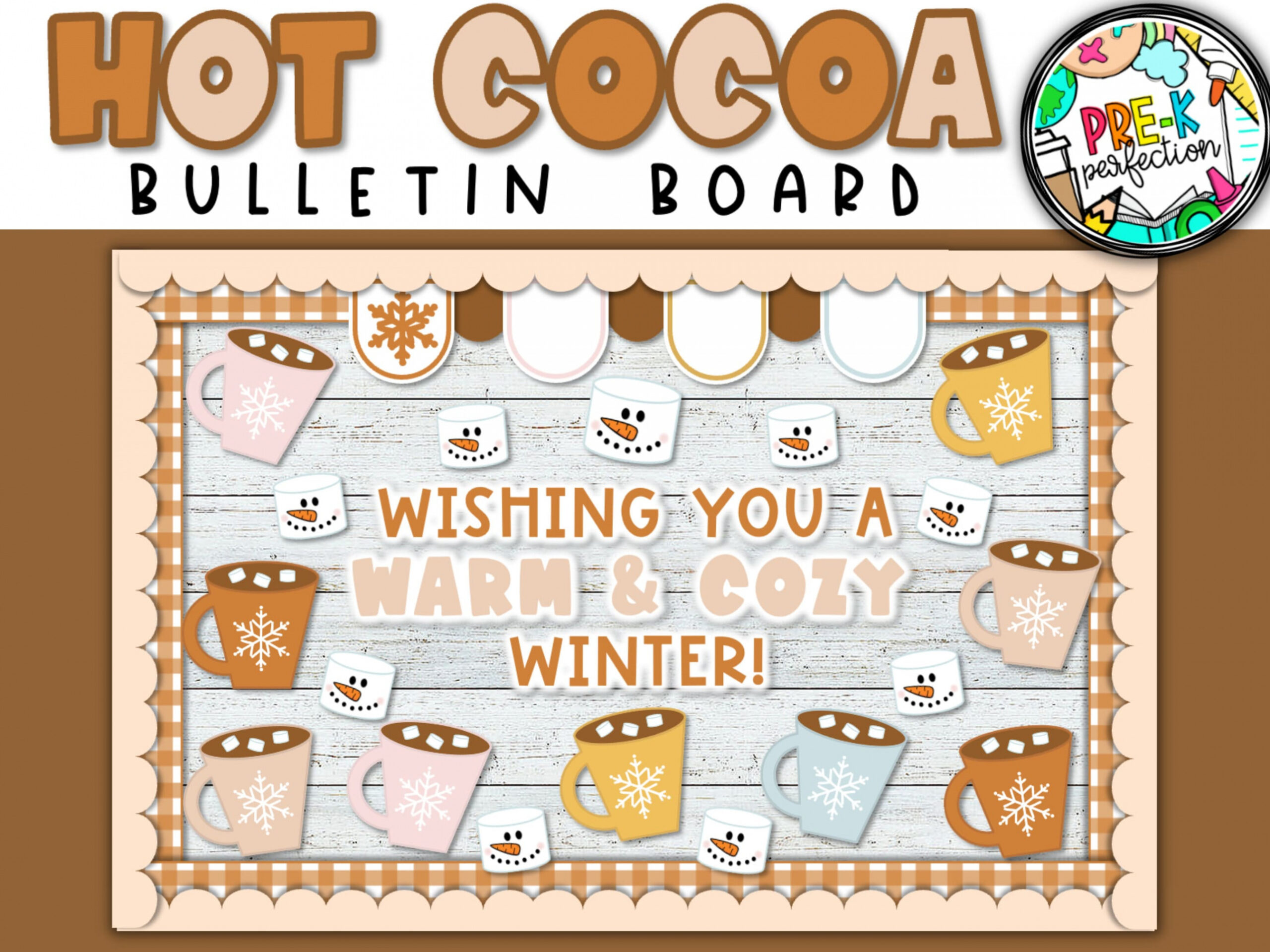 Hot Cocoa Bulletin Board Boho Winter Bulletin Board Warm - Etsy