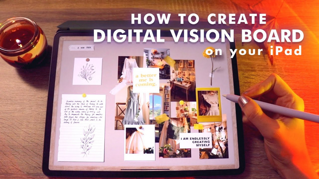 How to create a digital vision board on your iPad  in GoodNotes