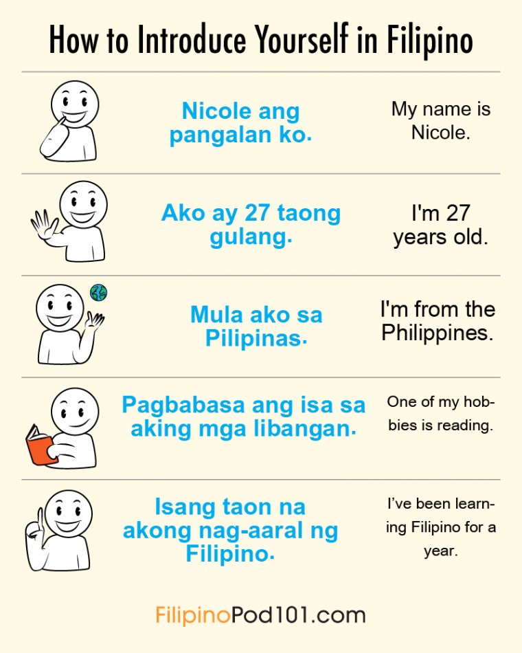 How to introduce yourself in Filipino - A good place to start