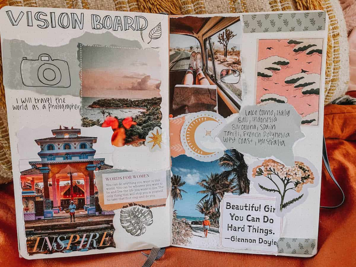 How to Make a Vision Board Journal  Page Flutter