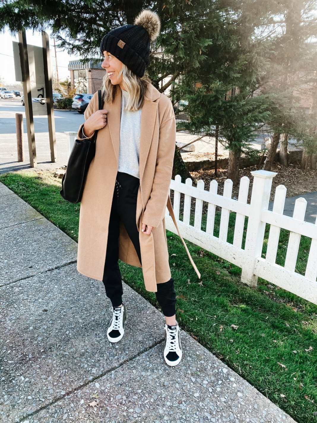 How To Style Joggers in Winter - The Motherchic