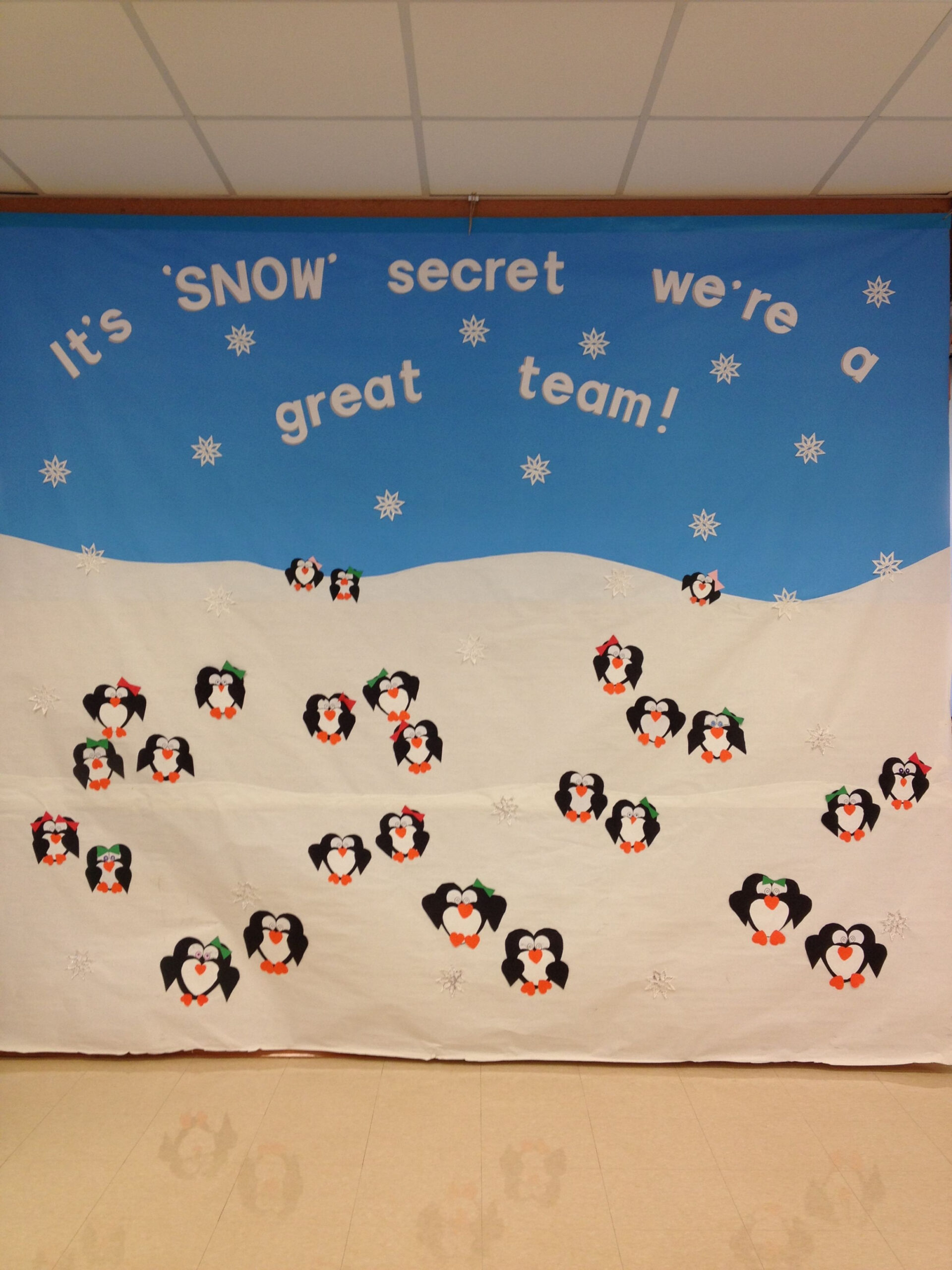 It&#;s "SNOW" secret we&#;re a great team! Winter bulletin board