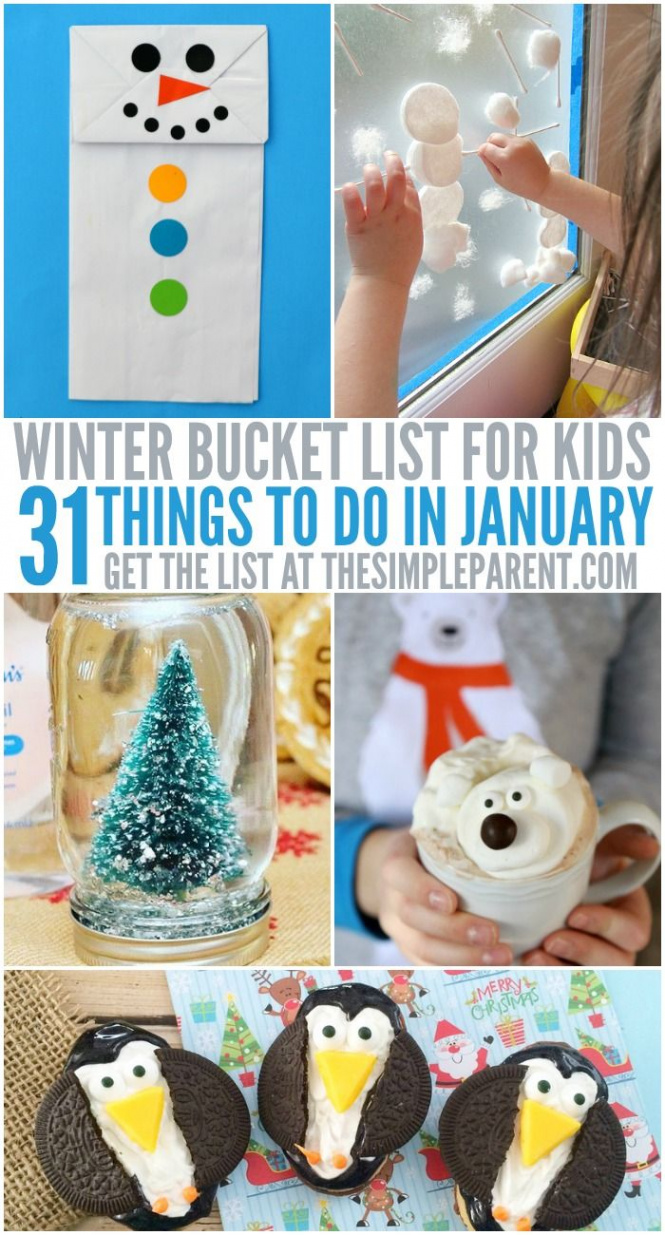 January Kids Activities - Winter Bucket List