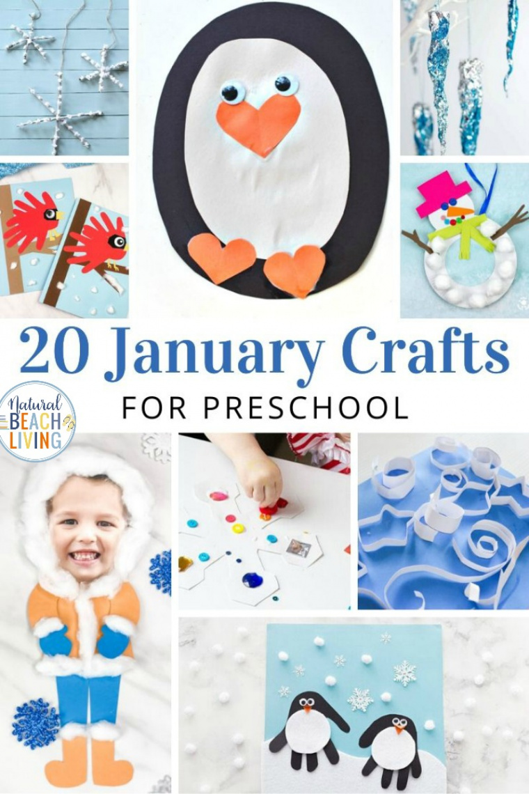 + January Preschool Crafts - Easy and Fun to Make - Natural