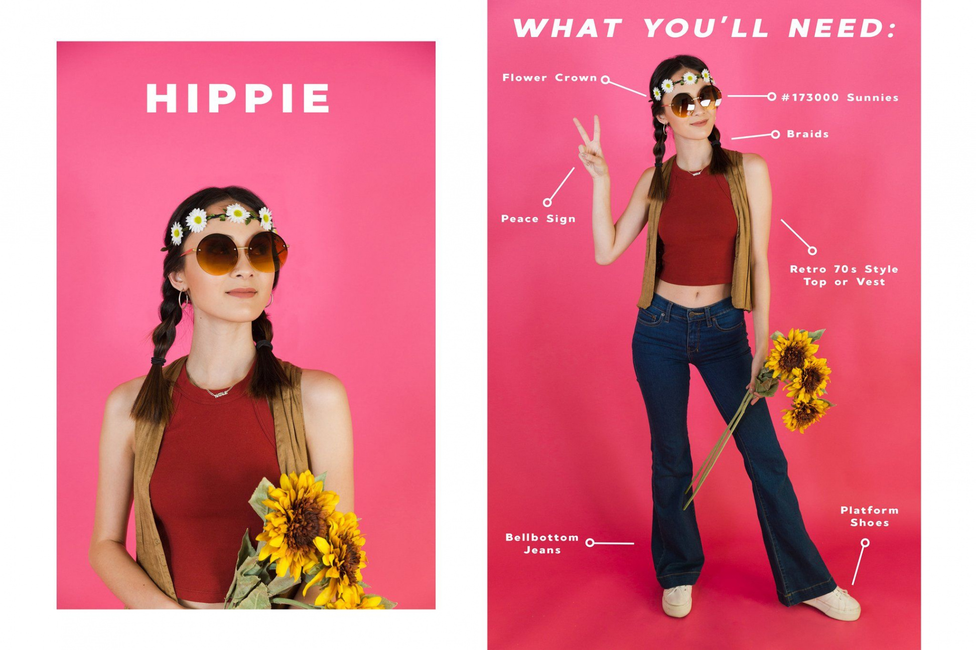 Last Minute Halloween Costume Ideas!  Hippie costume diy