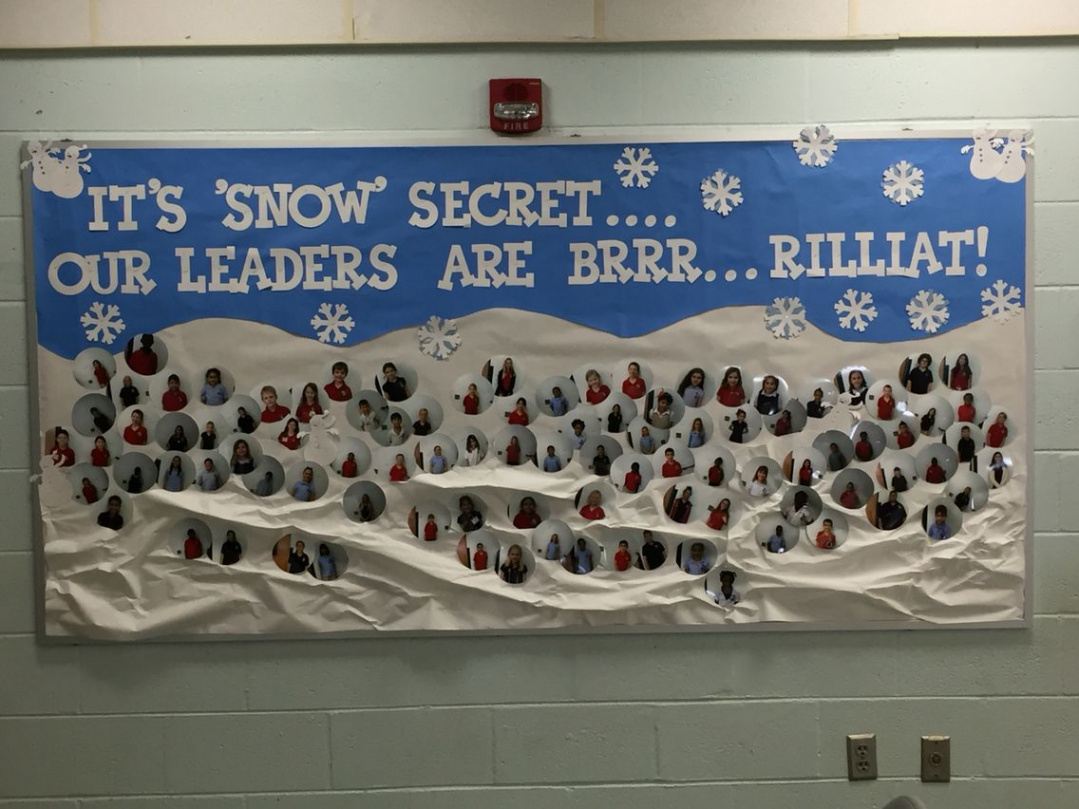 Leader in me. Winter bulletin board