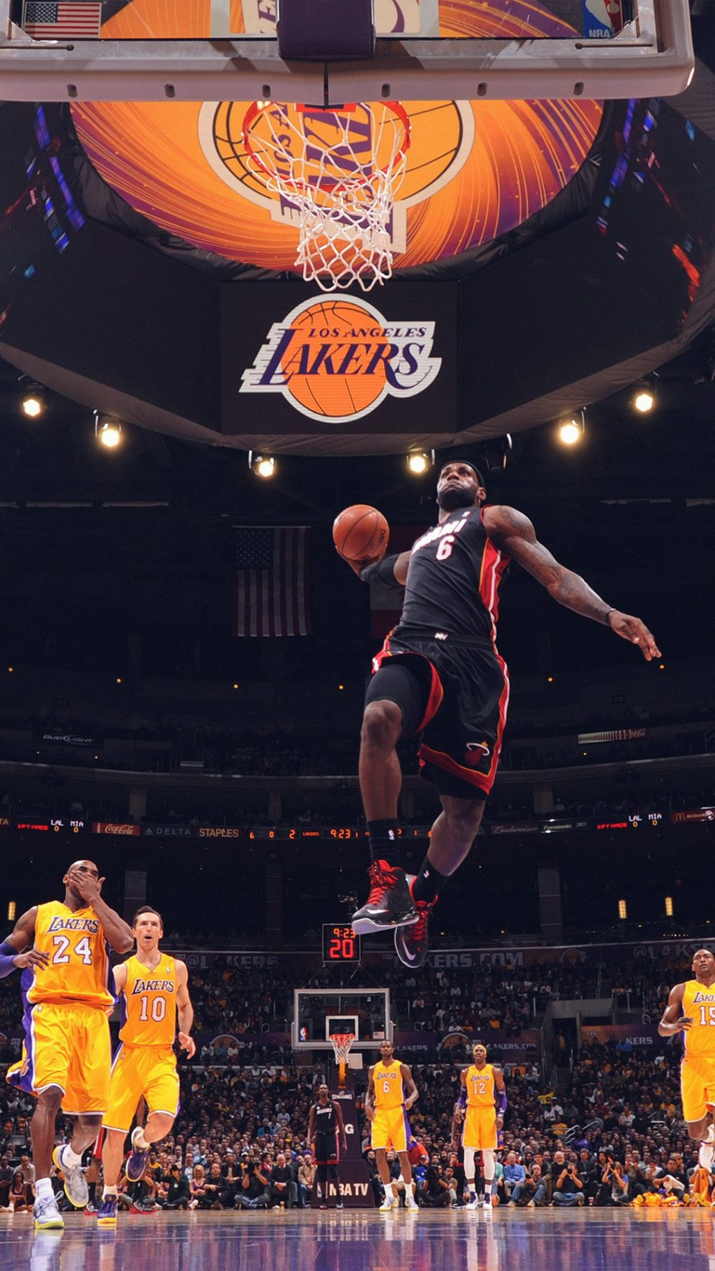 Lebron James NBA Basketball Dunk iPhone  Wallpaper Download