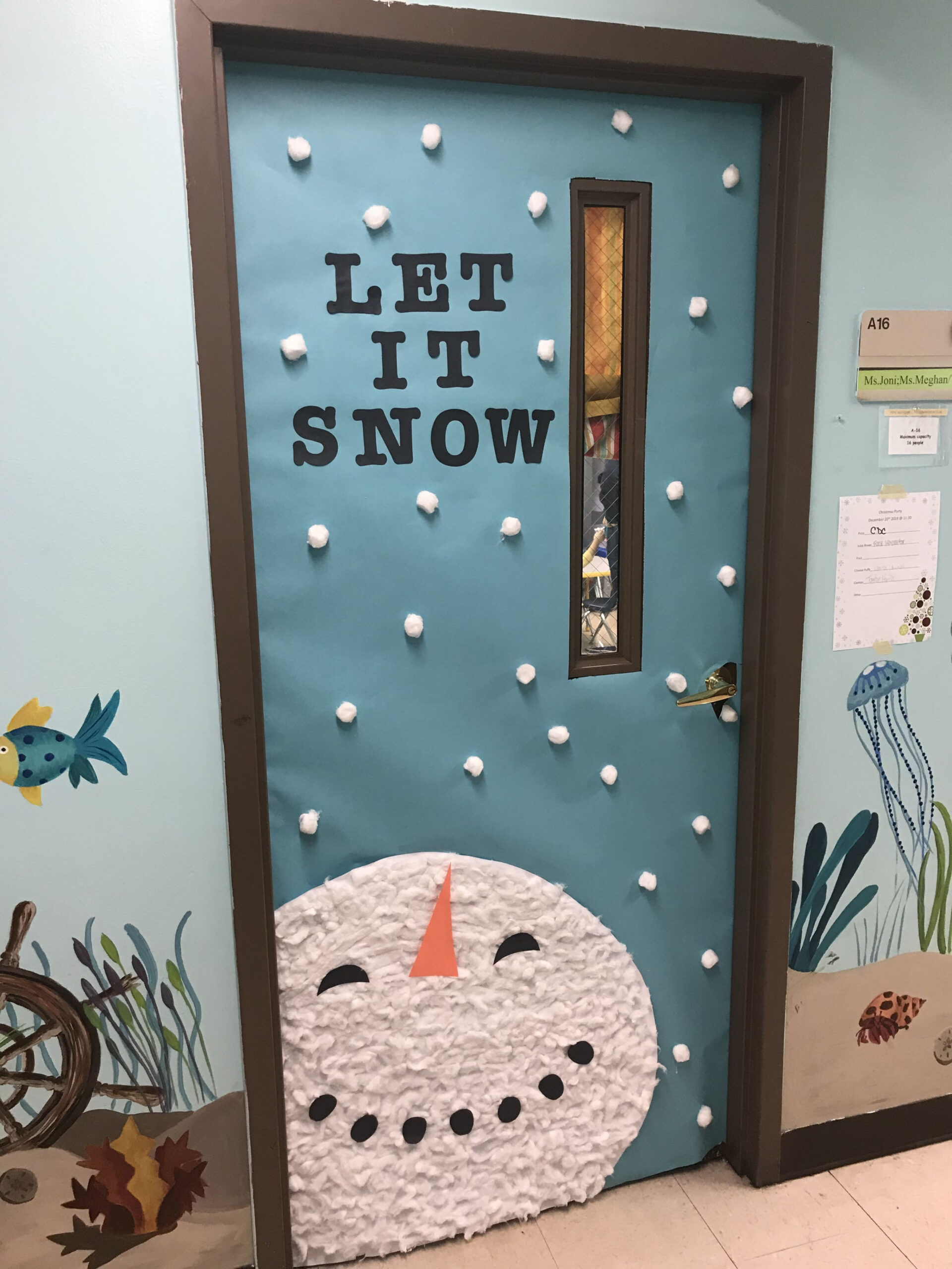 Let it Snow Classroom Door  Door decorations classroom christmas