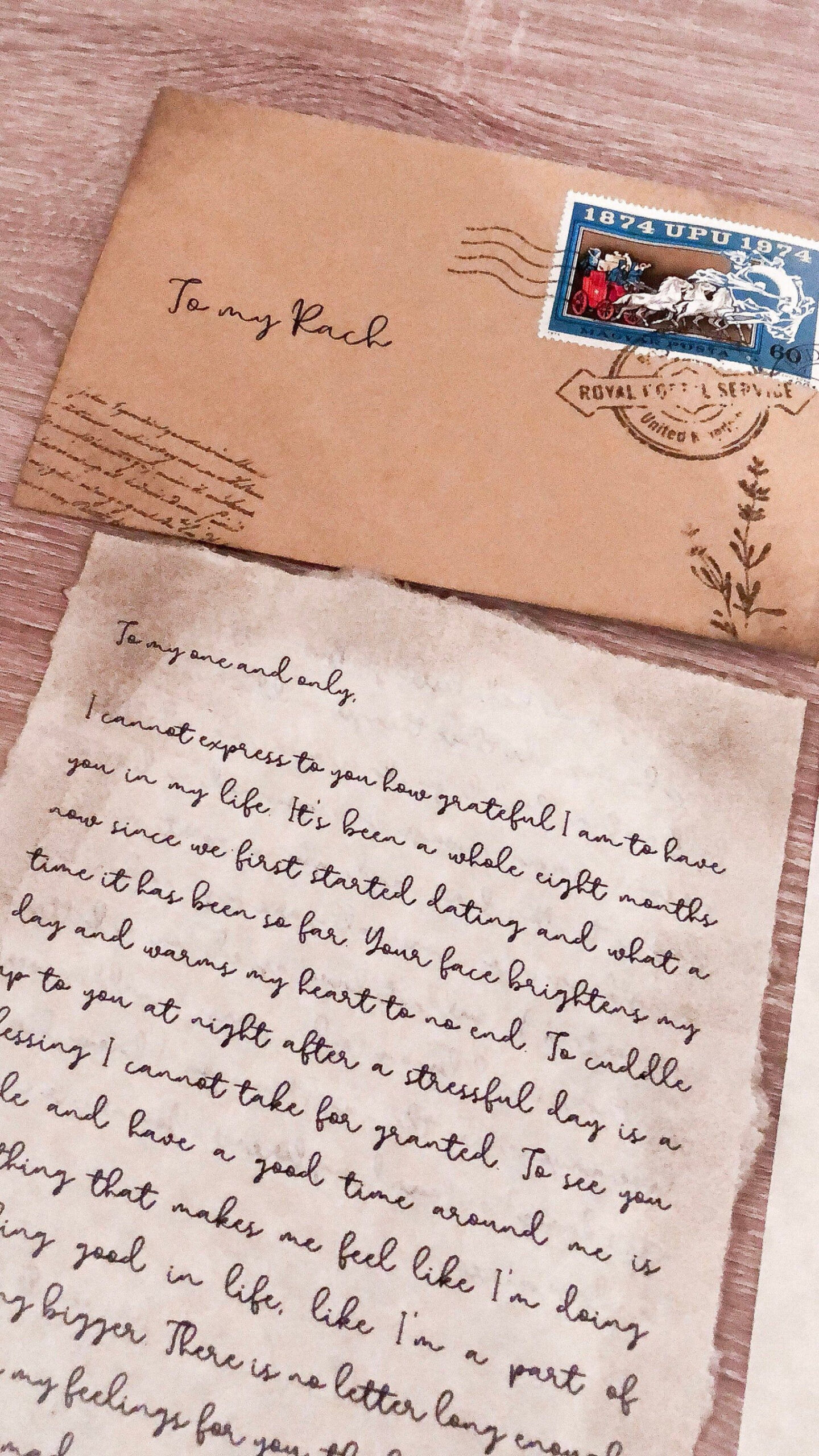 Love Letter Vintage Wax Sealed Envelope Gift for Her Long - Etsy