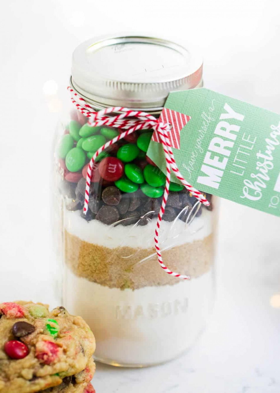 M&M Cookies in a Jar