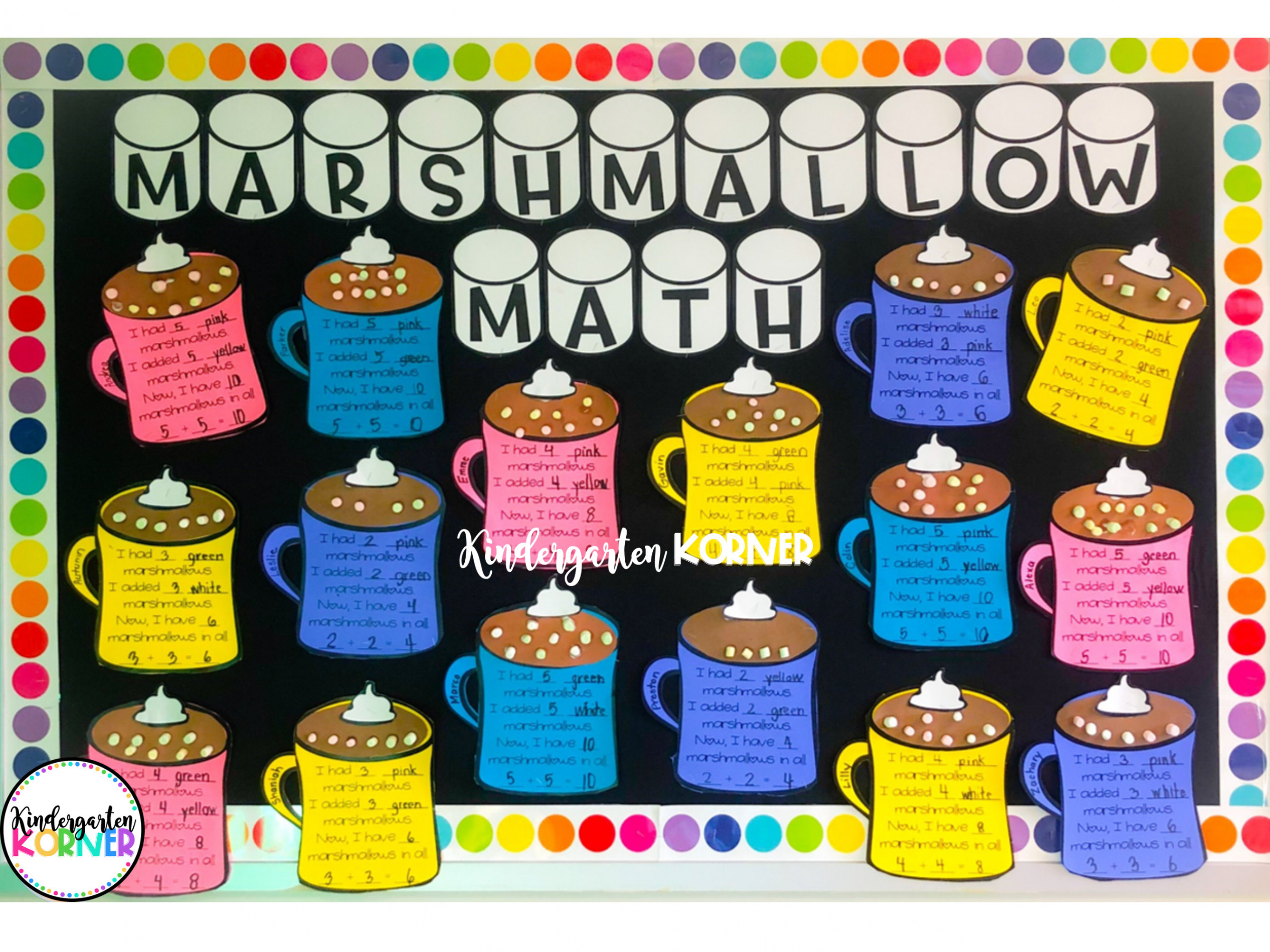 Marshmallow Math Winter Bulletin Board Math Craft With Bulletin