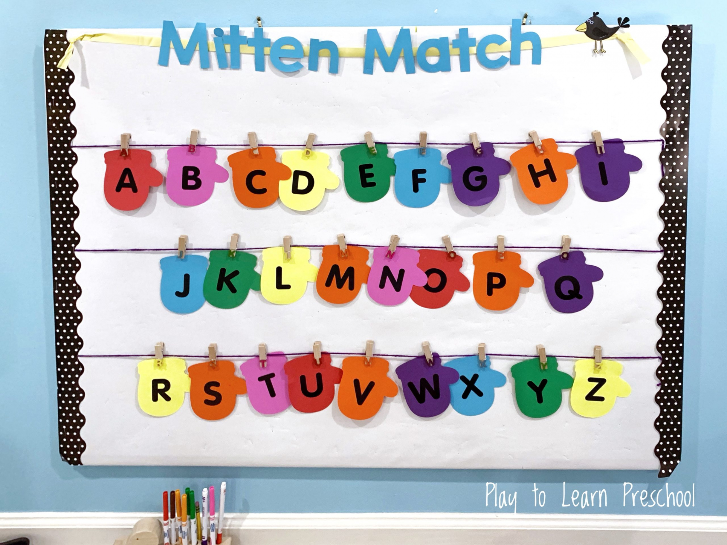 Mitten Matching Bulletin Board