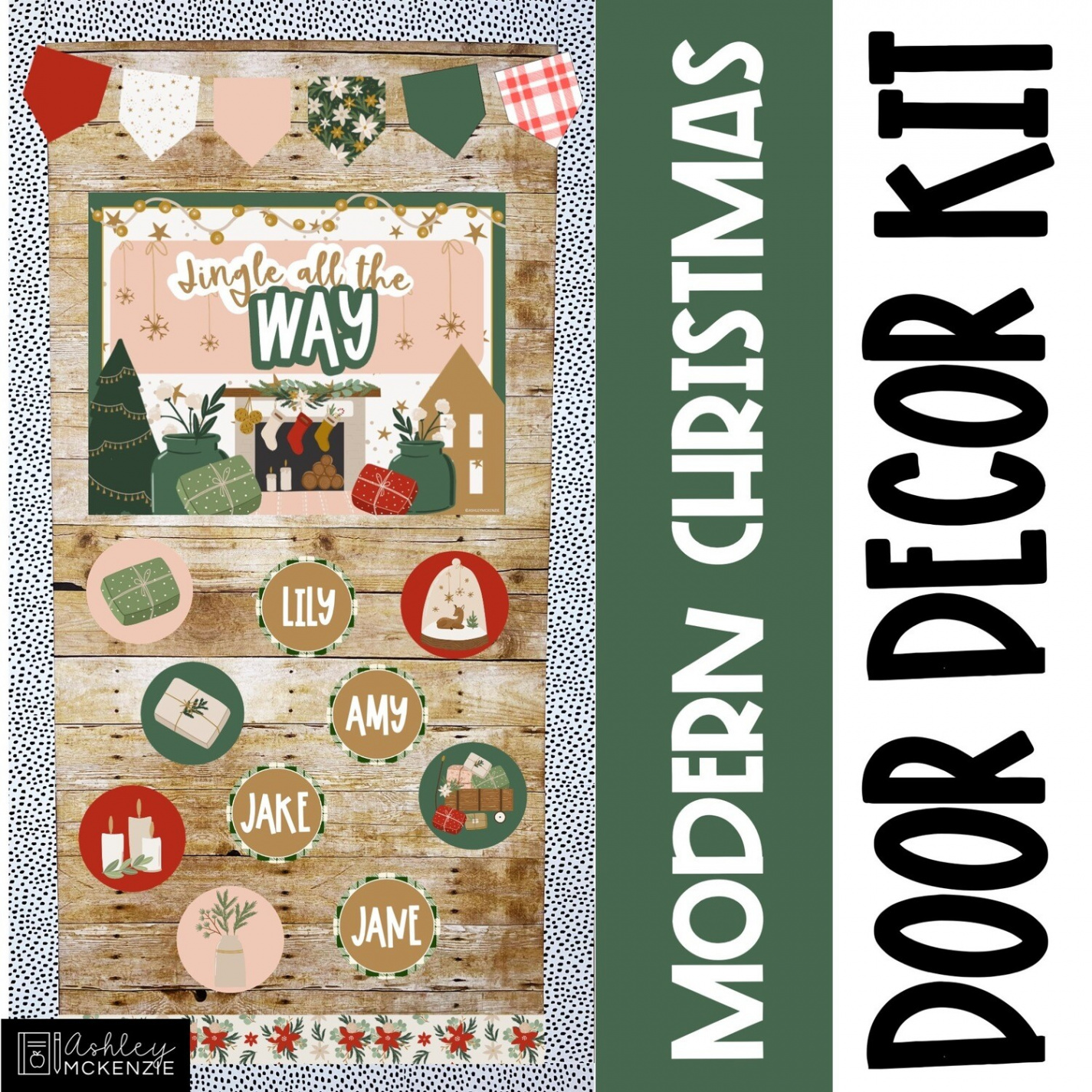 Modern Christmas Classroom Door Decorating Kit - Shop - Ashley