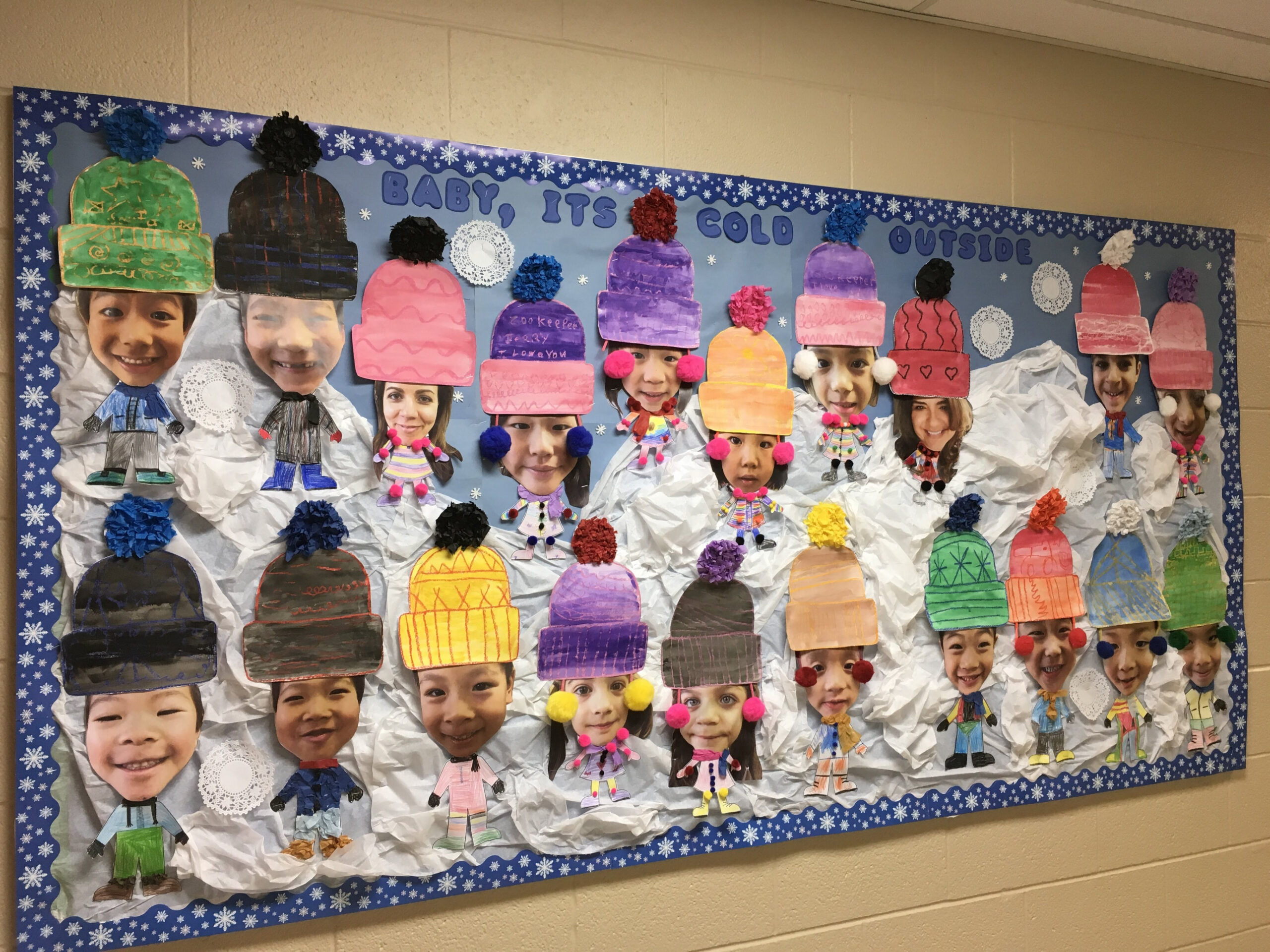 Montessori Winter Bulletin Board #rhms #christmas #bulletinboard