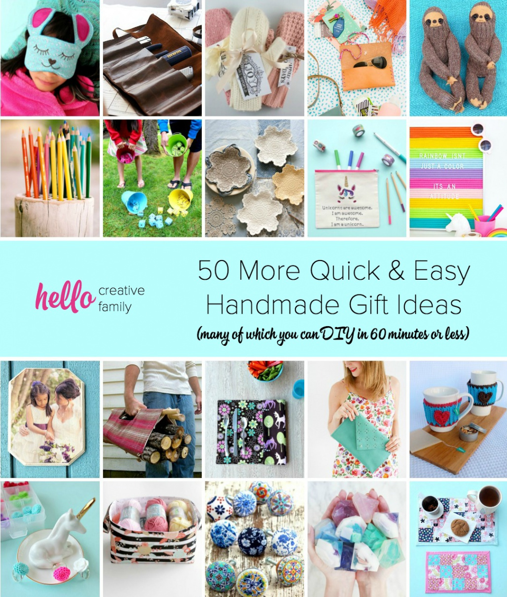 More Quick and Easy Handmade Gift Ideas ( hour or less!)