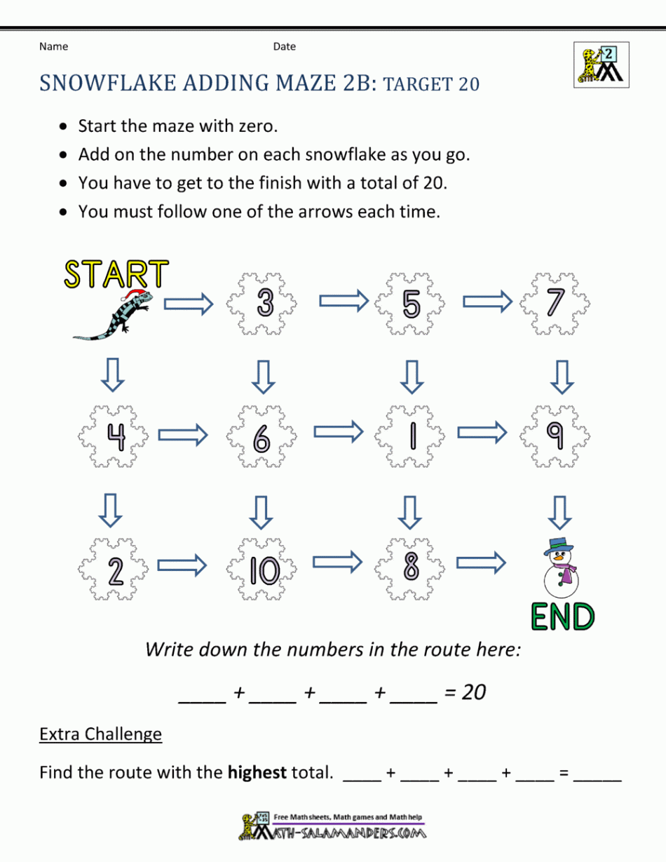 nd Grade Christmas Math Worksheets