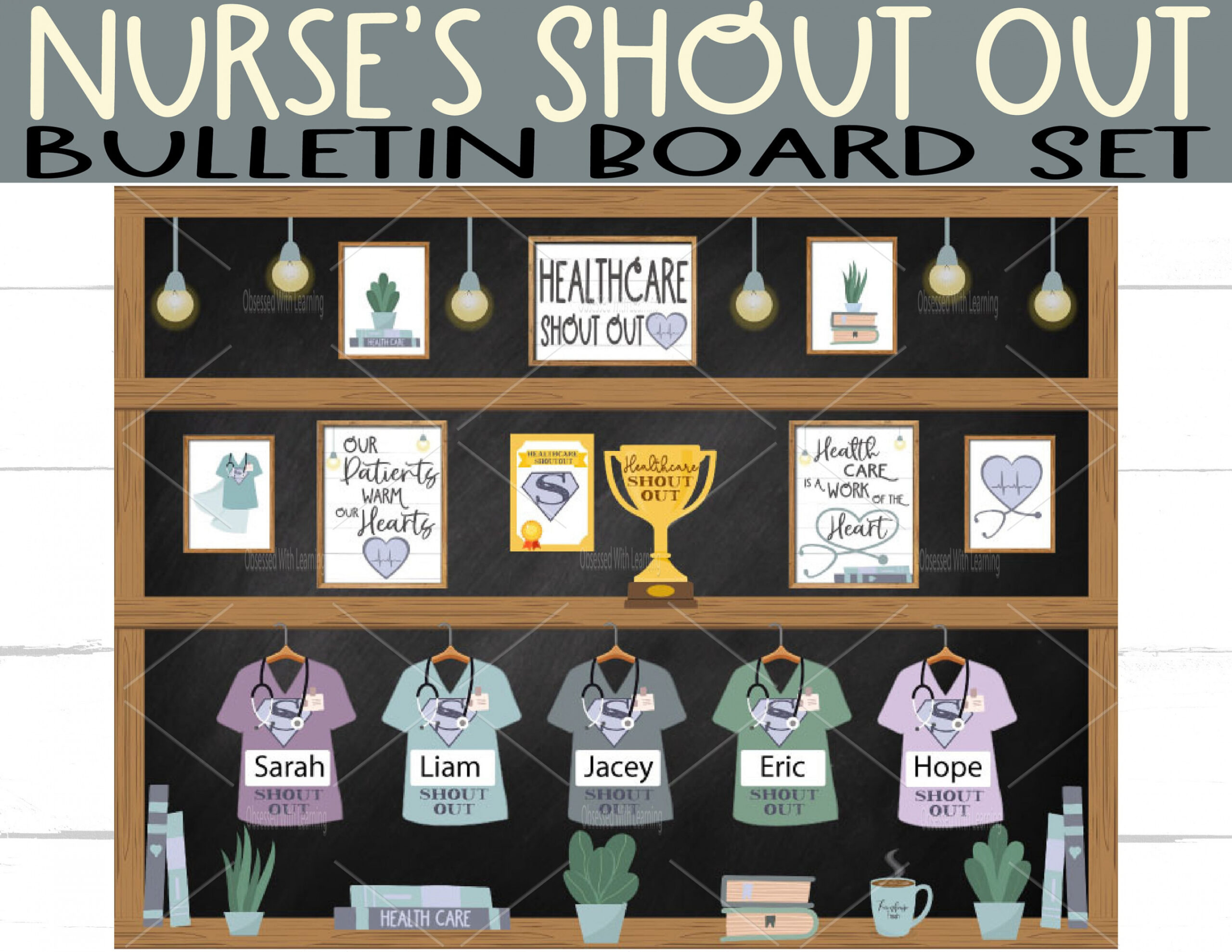 Nurse Sign, Healthcare Hero Bulletin Board, Nurse Bulletin Board