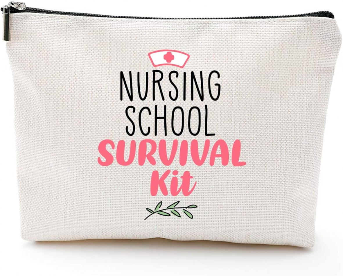 Nursing Survival Kit-Nurse Gifts,Nursing Student Gifts for Women,Nurse  Practitioner Gifts,Best Nurse Ever, Waterproof Cosmetic Bag