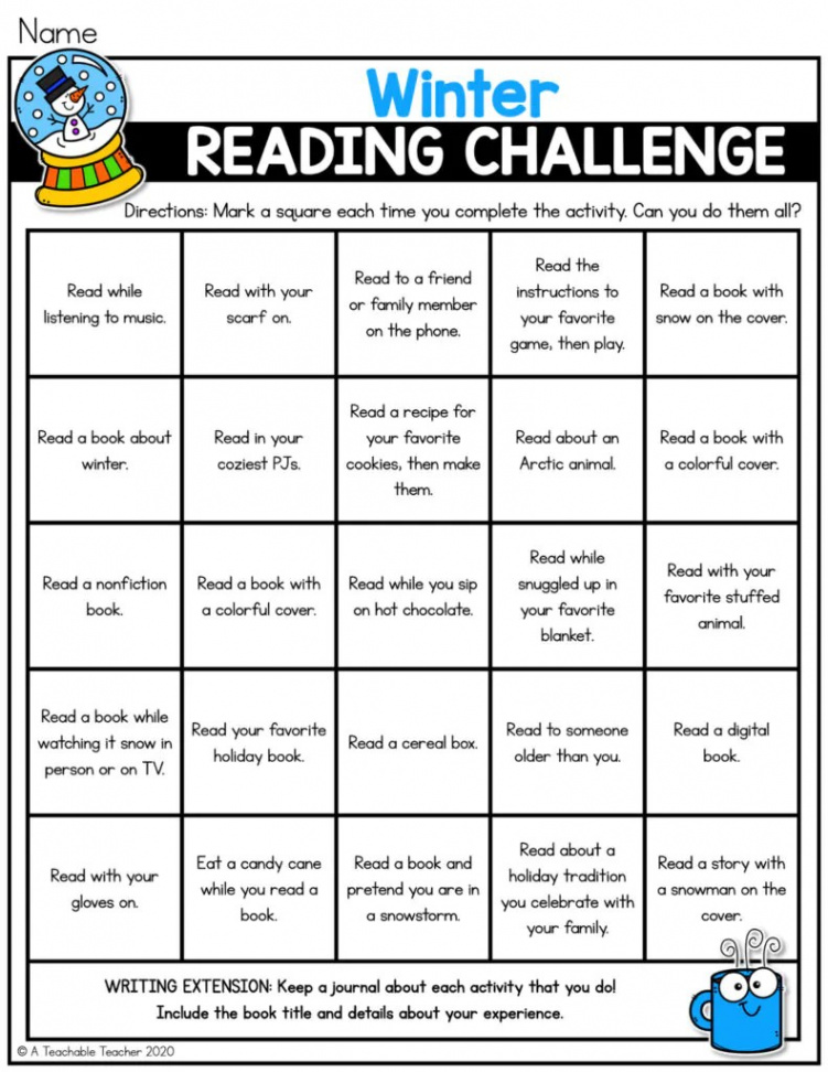 Oh What Fun! A FREE Winter Break Reading Challenge