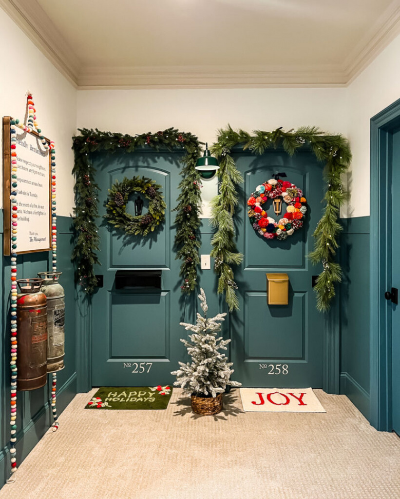 Our UNIQUE Hallway Decor and "Apartment Doors"