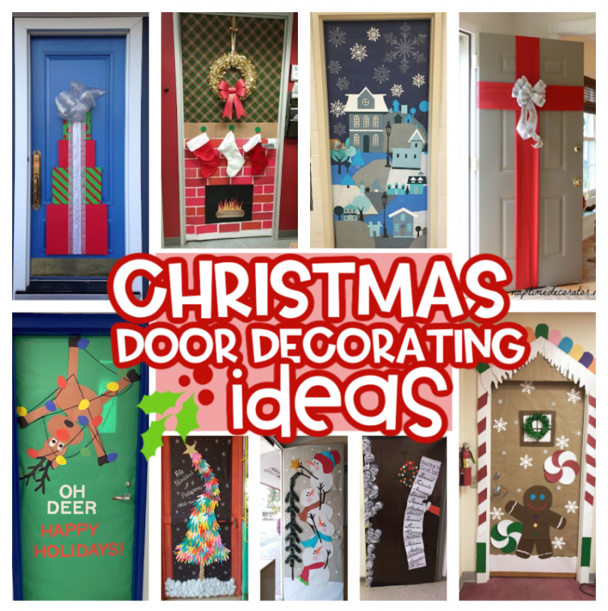 Over  DIY Christmas Door Decorations - A girl and a glue gun