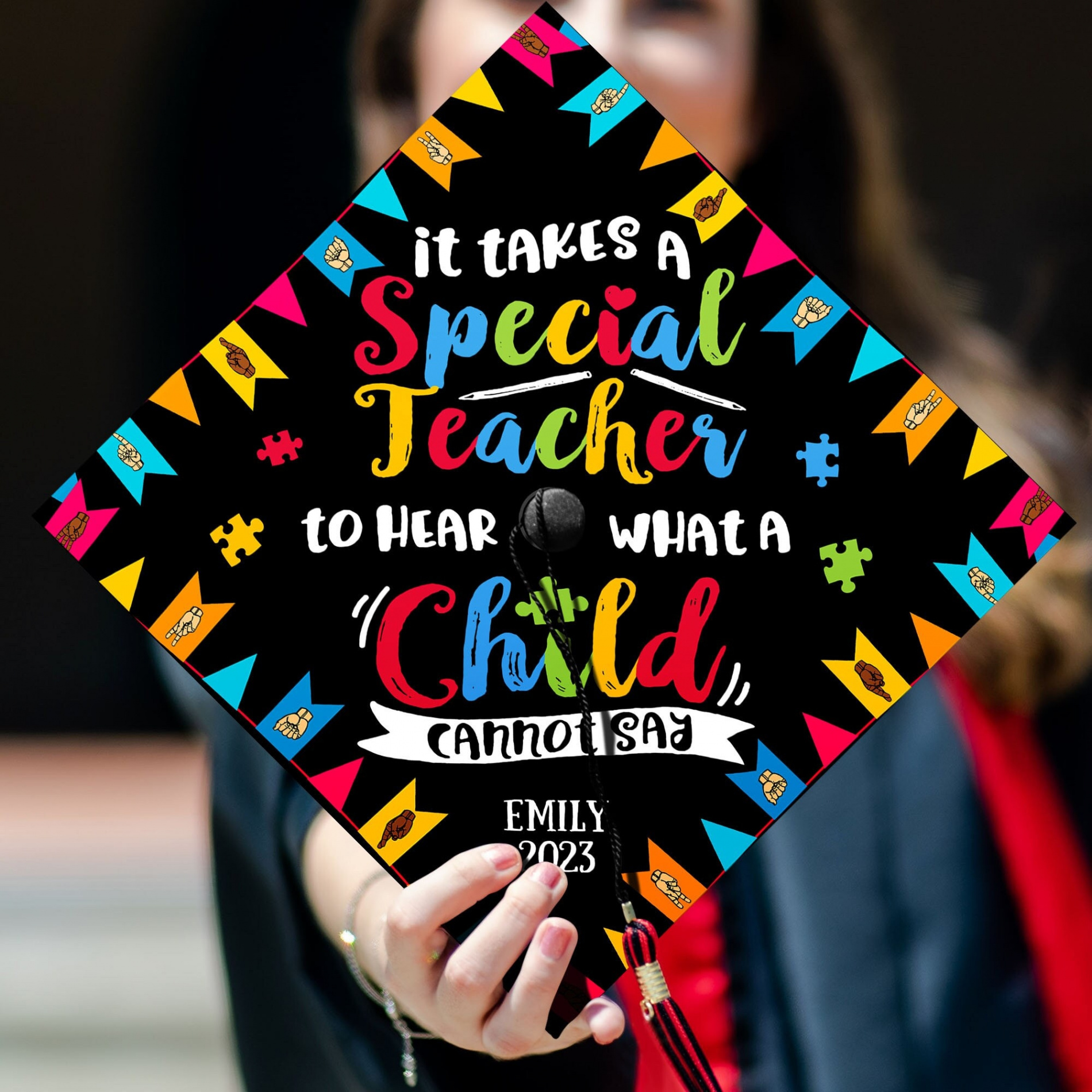 Personalized It Takes A Special Teacher Printed Grad Cap - Etsy